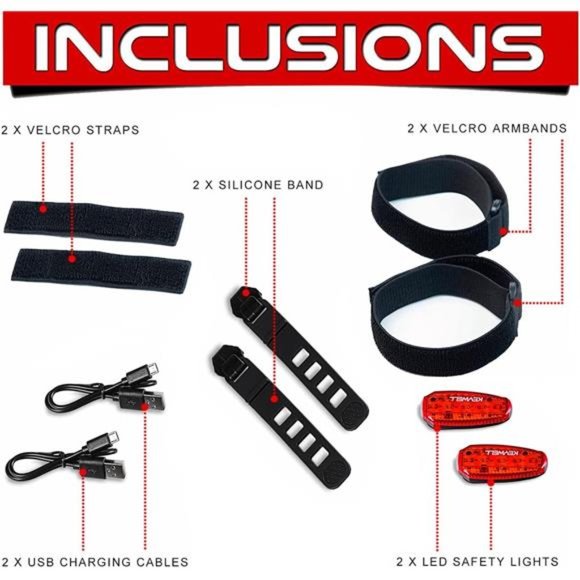 USB Rechargeable LED Safety Lights (2 Pack) - Clip on Strobe Running Lights - Picture 3 of 7